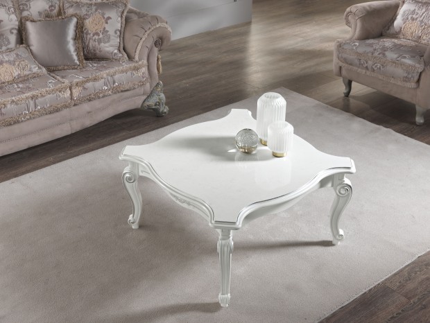 Tavolino classico Produzione artigianale Modello Chanel tavolo salotto Quadrato