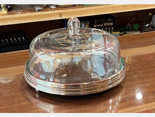 Complemento d'arredo Dutch Style Piatto porta dolci con cupola in vetro
