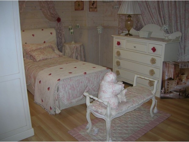 Elc Rosebud Villaggio Camera Da Letto Casa delle bambole mobili stanza da letto in legno NUOVO 